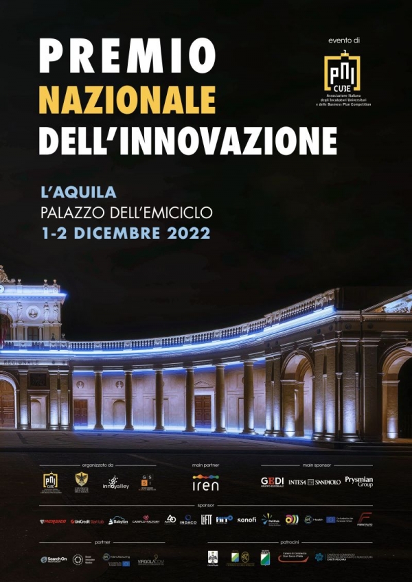 PREMIO NAZIONALE DELL’INNOVAZIONE - PNI L&#039;AQUILA 2022